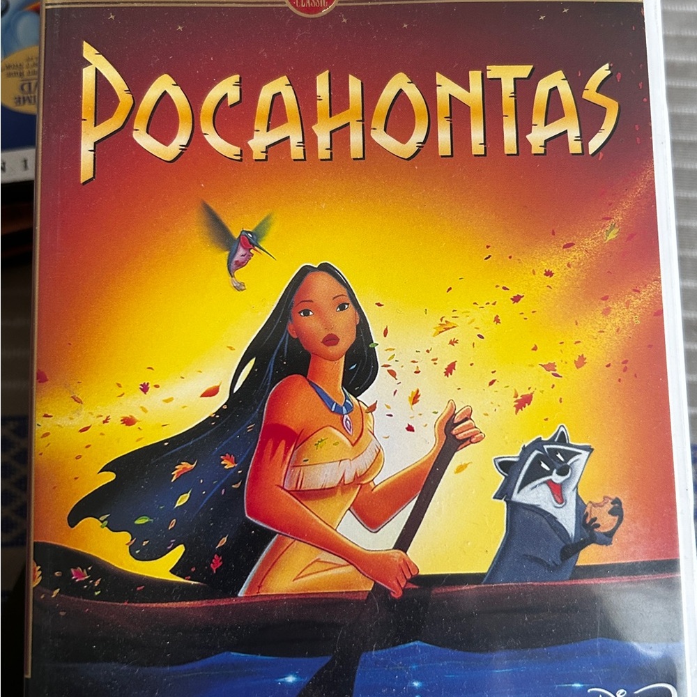 Disney Pocahontas DVD - Yellow and Black Cover